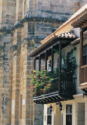 One of the old balconies on a Cartagena street.